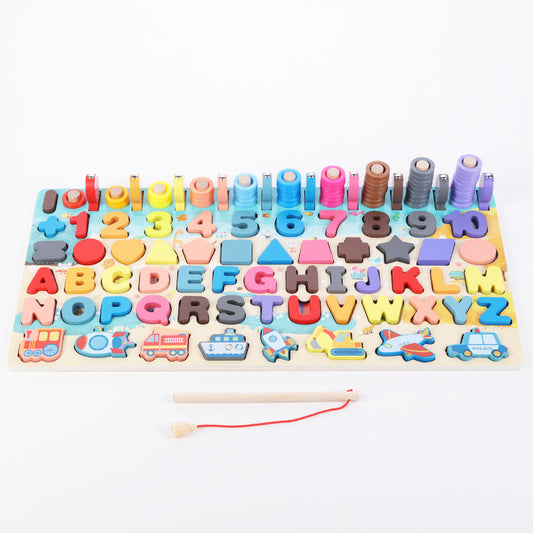 Montessori Educational Wooden Toys for Kids Montessori Toys Board Math Fishing Montessori Toys Educational for 1 2 3 Years Old