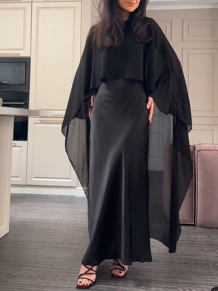 فستان ماكسي نسائي بلون موحد