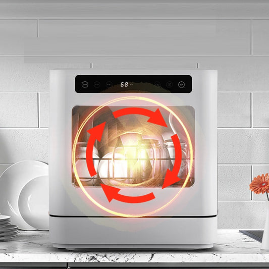 मिनी एम्बेडेड घरेलू पूर्ण-स्वचालित उच्च-तापमान सुखाने की विधि से कीटाणुशोधन करने वाला 110V डिशवॉशर