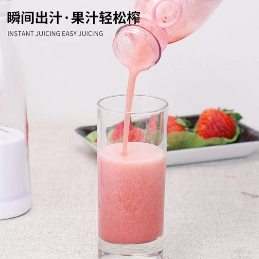 4 Color 420ml Portable Rechargable Blender Electric Travel Juicer Cup For Smoothie Milkshake Kitchen Mini Mixer Tool