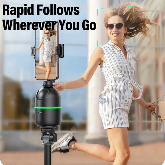 VIKEFON 360° स्मार्ट ऑटो फेस ट्रैकिंग गिम्बल स्टेबलाइज़र सेल्फी स्टिक ट्राइपॉड, कैमरा, मोबाइल और स्मार्टफोन के लिए जेस्चर कंट्रोल के साथ