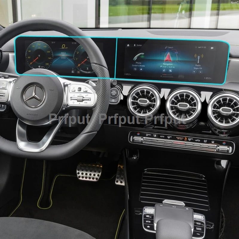 Tempered glass For Benz W177 V177 W247 C118 W118 H247 X247 A B CLA GLA GLB Class 2019-2022 Car GPS navigation protective film