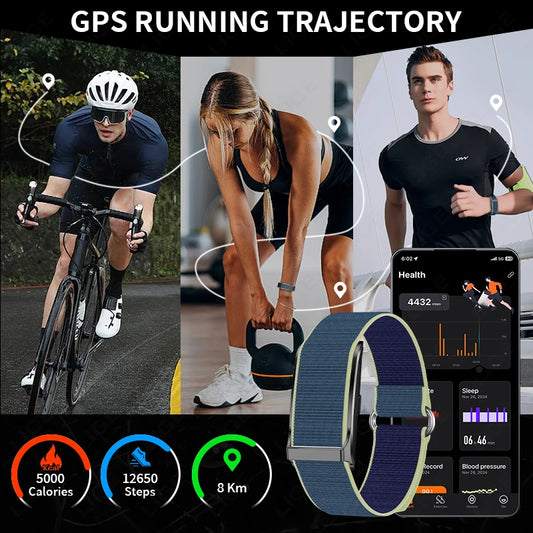 Smart Health Wristband, Wearable Activity Fitness Tracker Multi-Sport Mode All-Day Automatic Continuous Monitoring Health Data