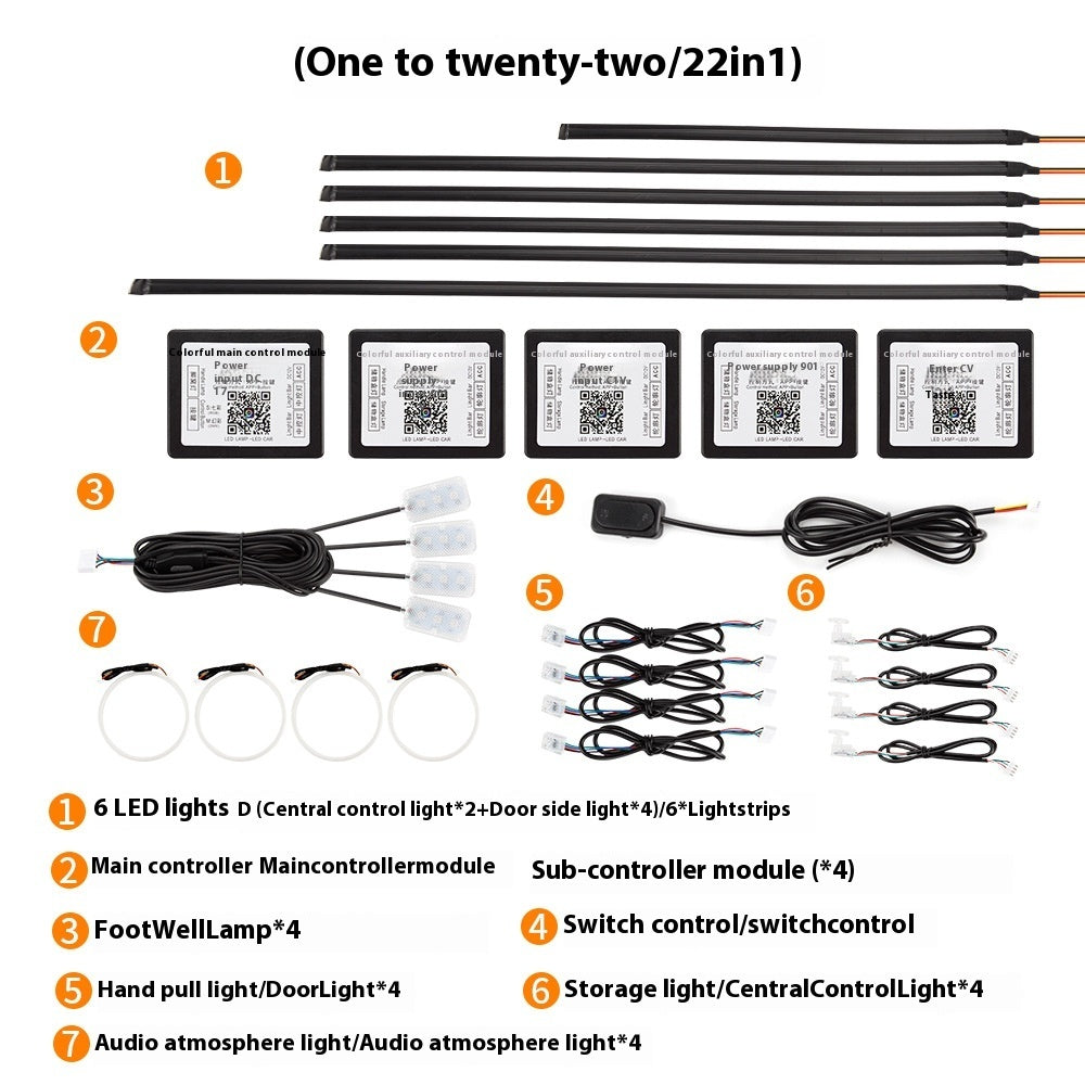 Hidden Led Streamer 18in1 Dynamic Car Ambience Light