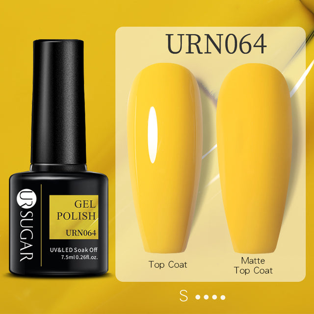 طلاء أظافر جل لامع بألوان الأسود والأبيض والأحمر، مطفي