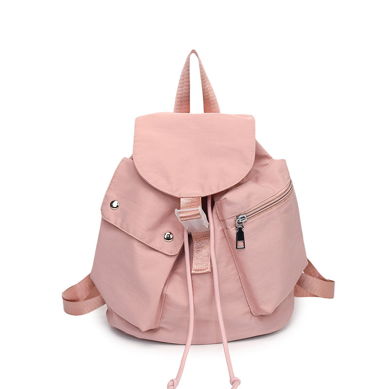 Casual Simple Ladies Travel Travel Nylon Cloth Solid Color