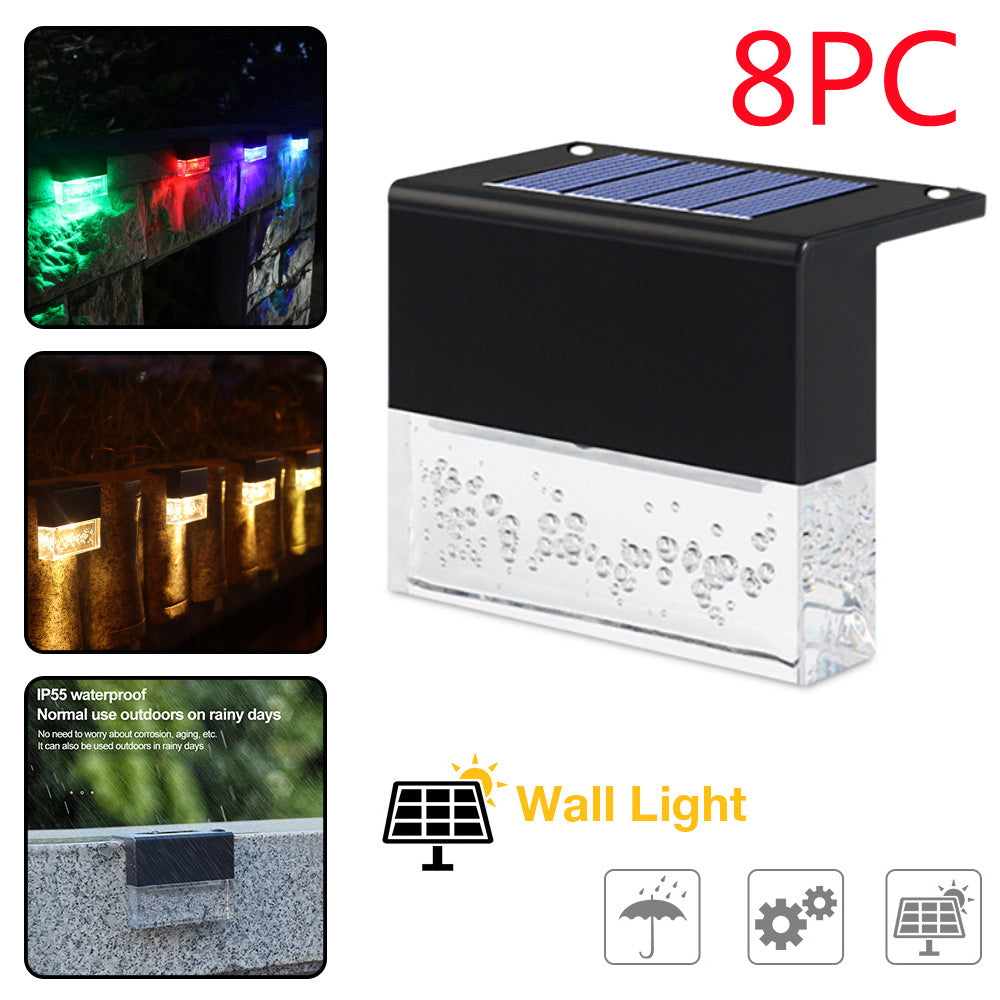 مصباح LED جديد مقاوم للماء يعمل بالطاقة الشمسية بتقنية RGB، مناسب للدرج والسياج