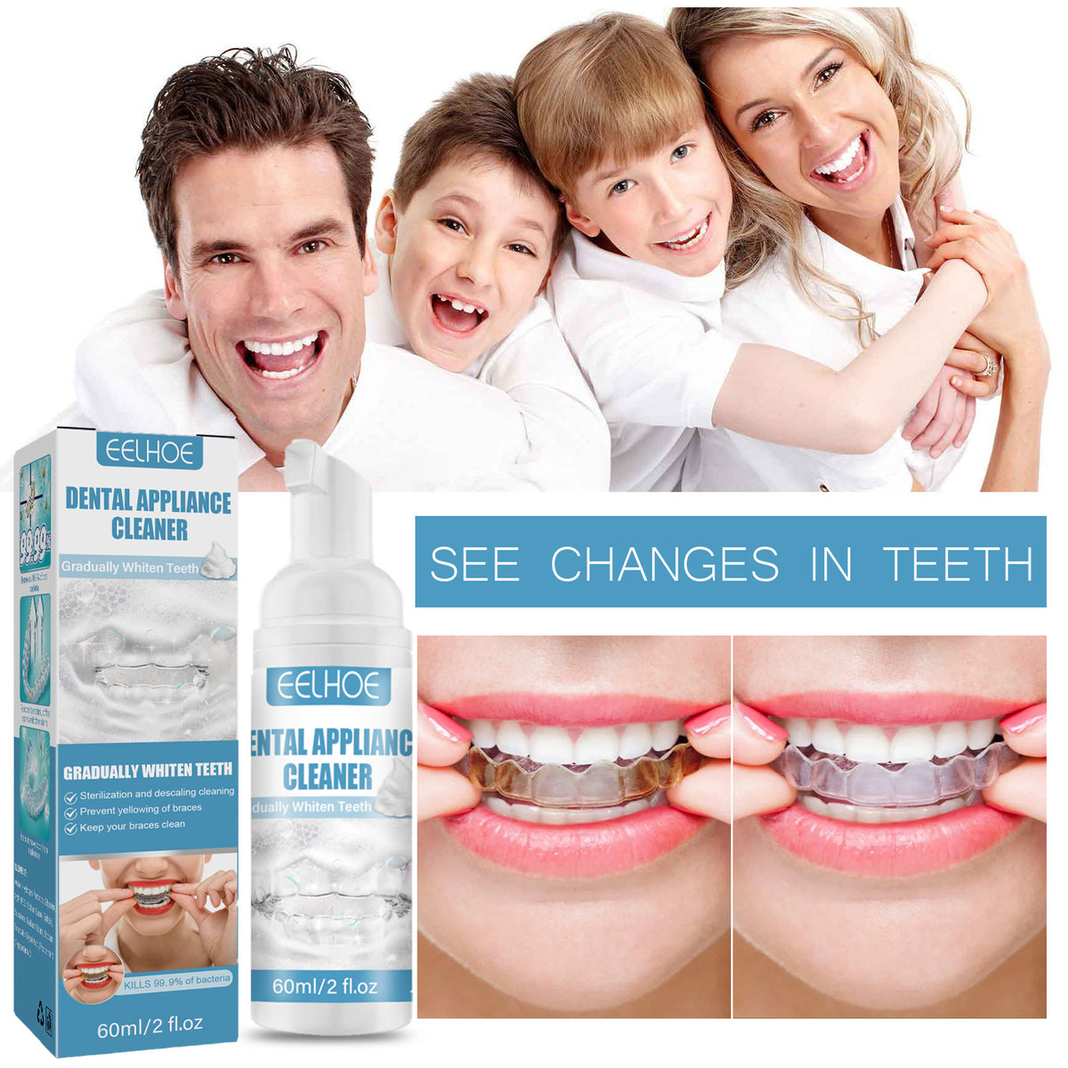 Tooth Socket Brace Foamed Cleaner