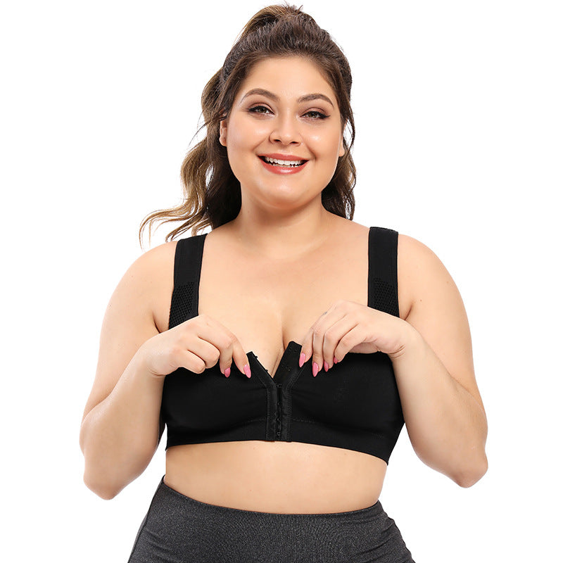 Shockproof gathered posture correction bra