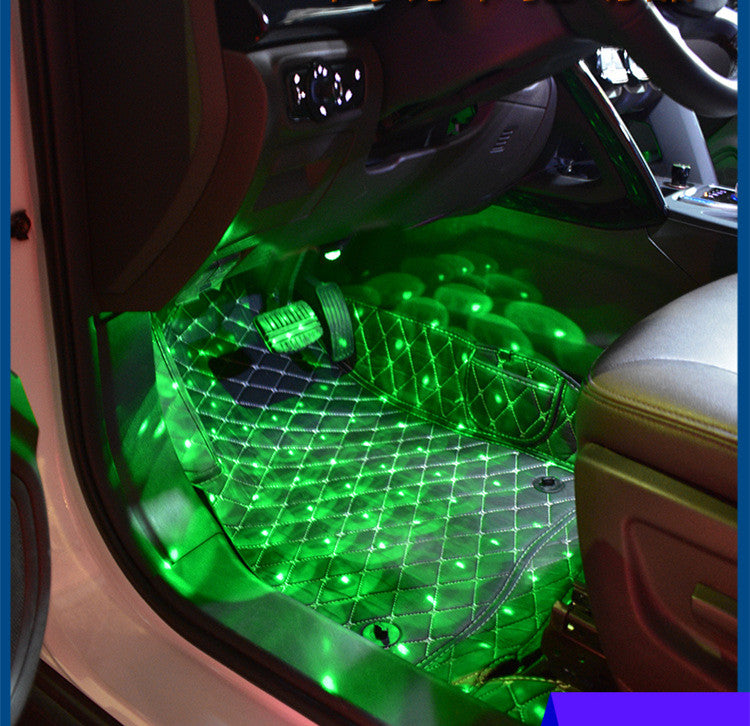 New Car Interior Led Refit Free Underfoot Star Lighting Explosion Dj Seven Color Atmosphere Lighting