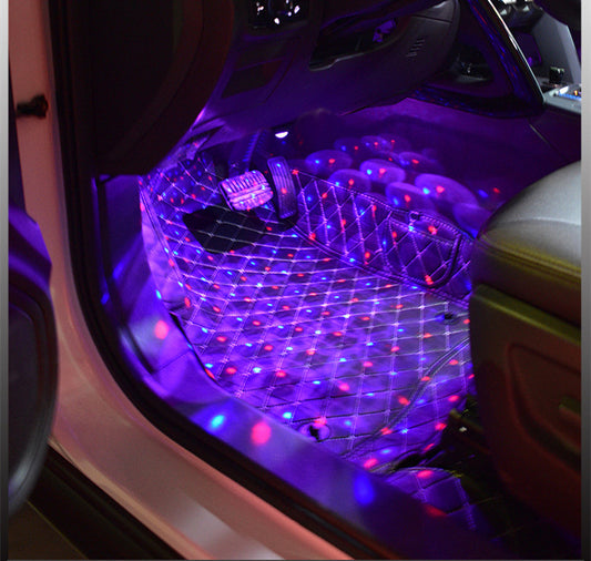 New Car Interior Led Refit Free Underfoot Star Lighting Explosion Dj Seven Color Atmosphere Lighting
