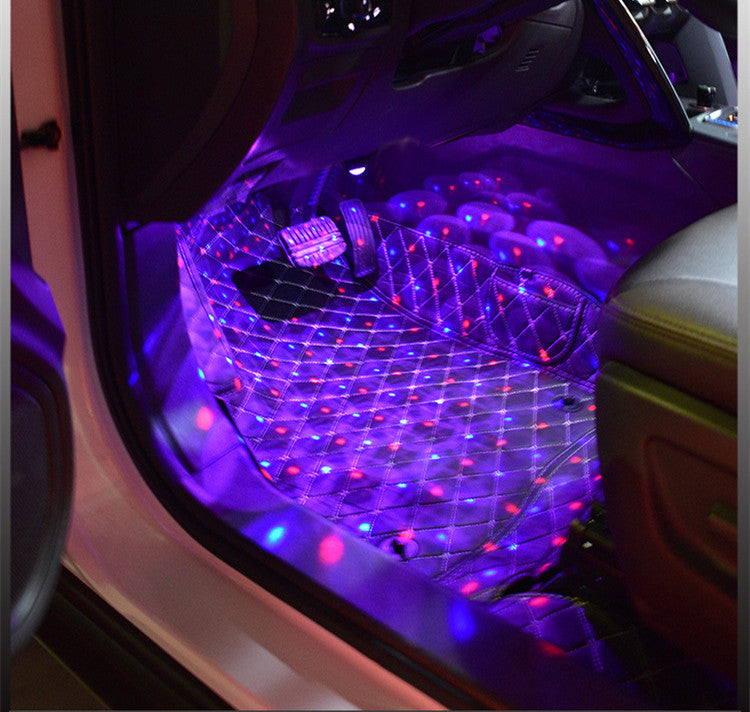 New Car Interior Led Refit Free Underfoot Star Lighting Explosion Dj Seven Color Atmosphere Lighting