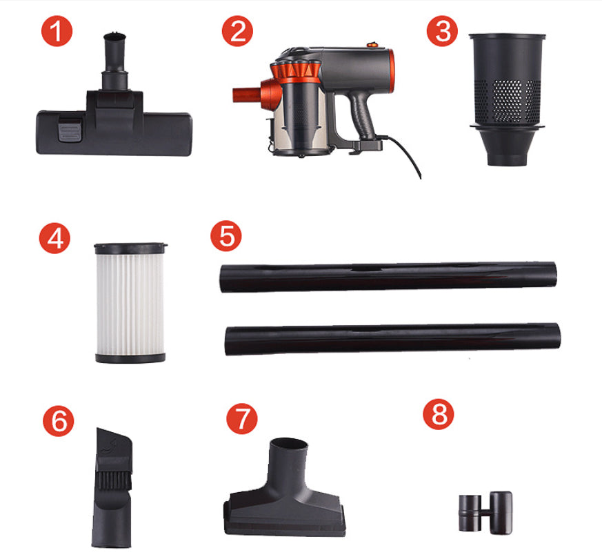 مكنسة كهربائية يدوية منزلية عالية الطاقة، آلة شفط