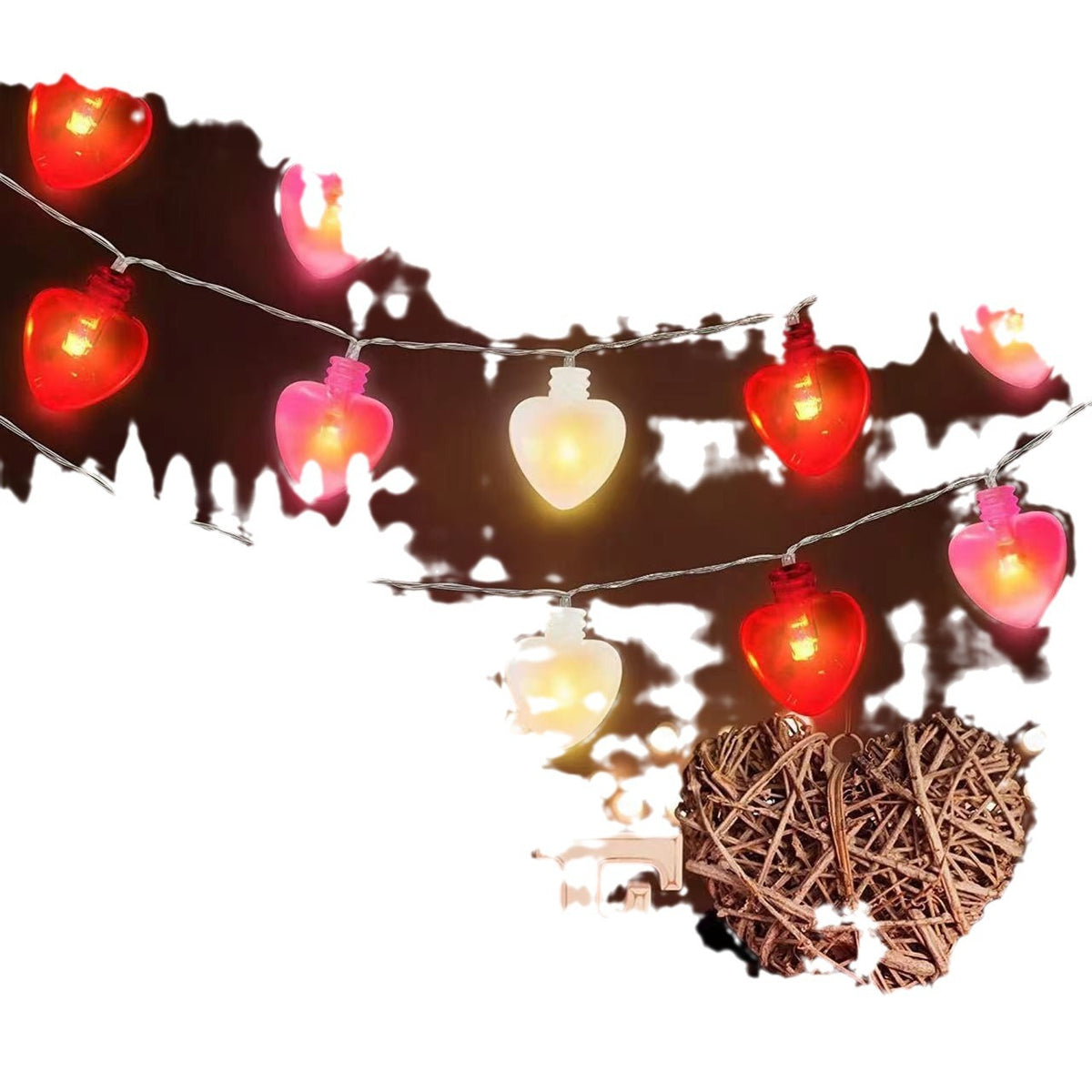 Love Heart Battery LED Party Decoration Atmosphere Lighting Chain