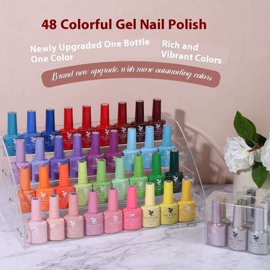 48 Color UV Phototherapy Plastic Gel Nail Polish Suit