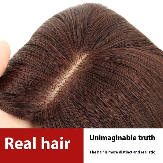 Female Invisible Head Real Human Hair Wig