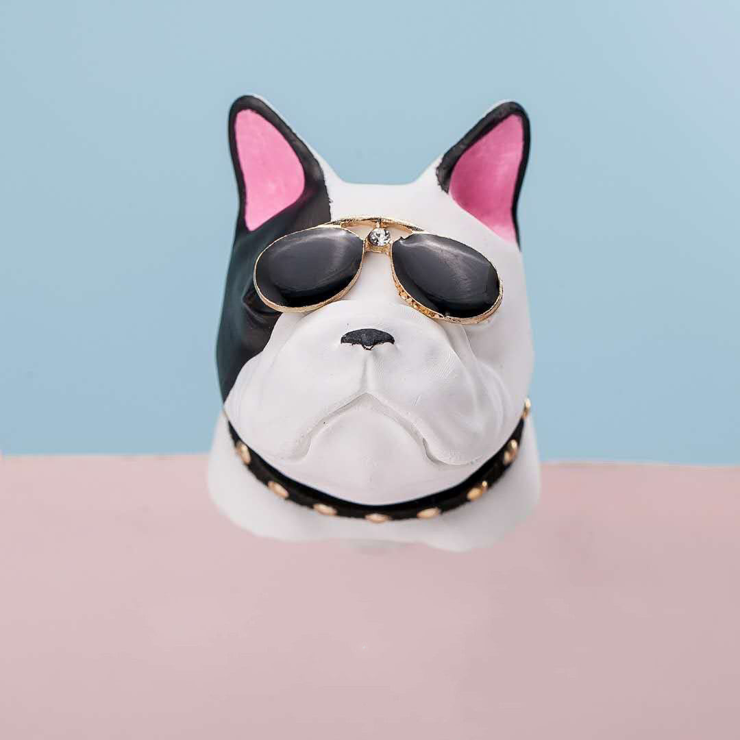 Diffuser Stone Bulldog Dog Head Car Air Outlet Aromatherapy Car Interior