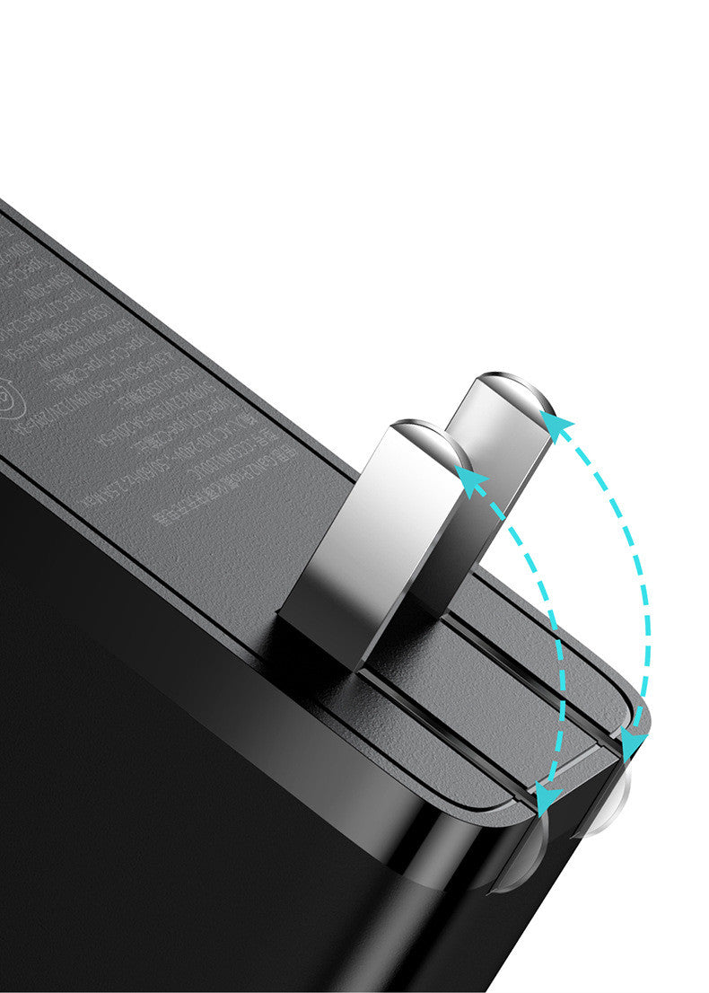 شاحن هاتف محمول رباعي المنافذ بقوة 100 واط بتقنية GaN