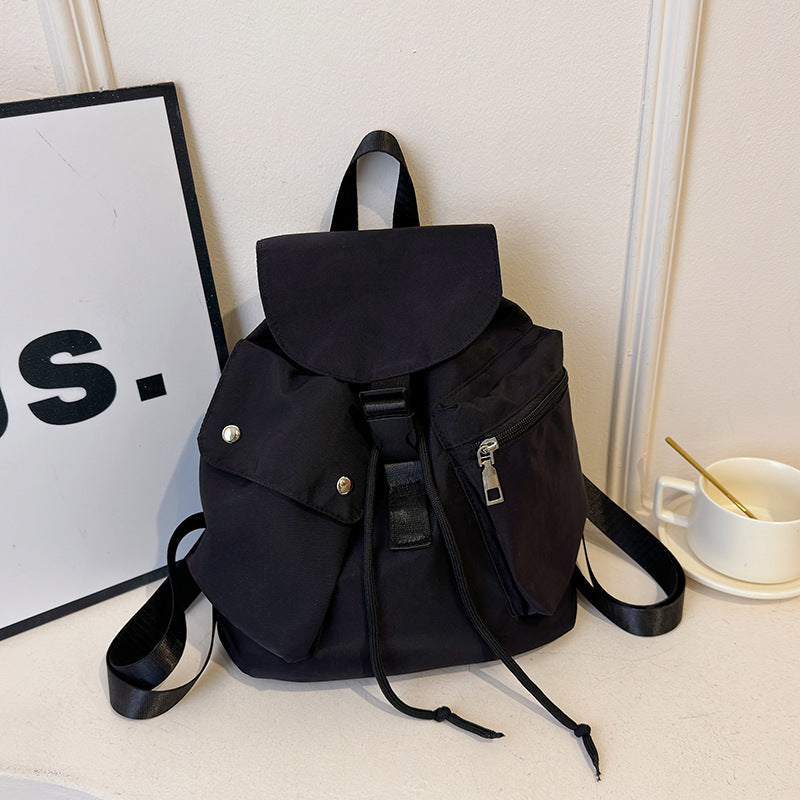Casual Simple Ladies Travel Travel Nylon Cloth Solid Color