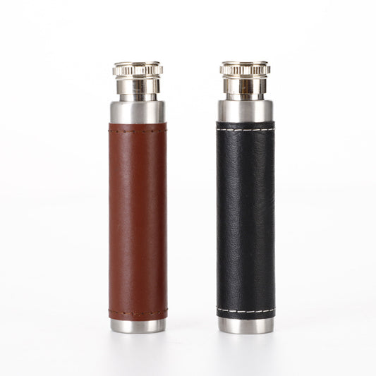 Portable Outdoor Portable Leather Stainless Steel Wine Bottle