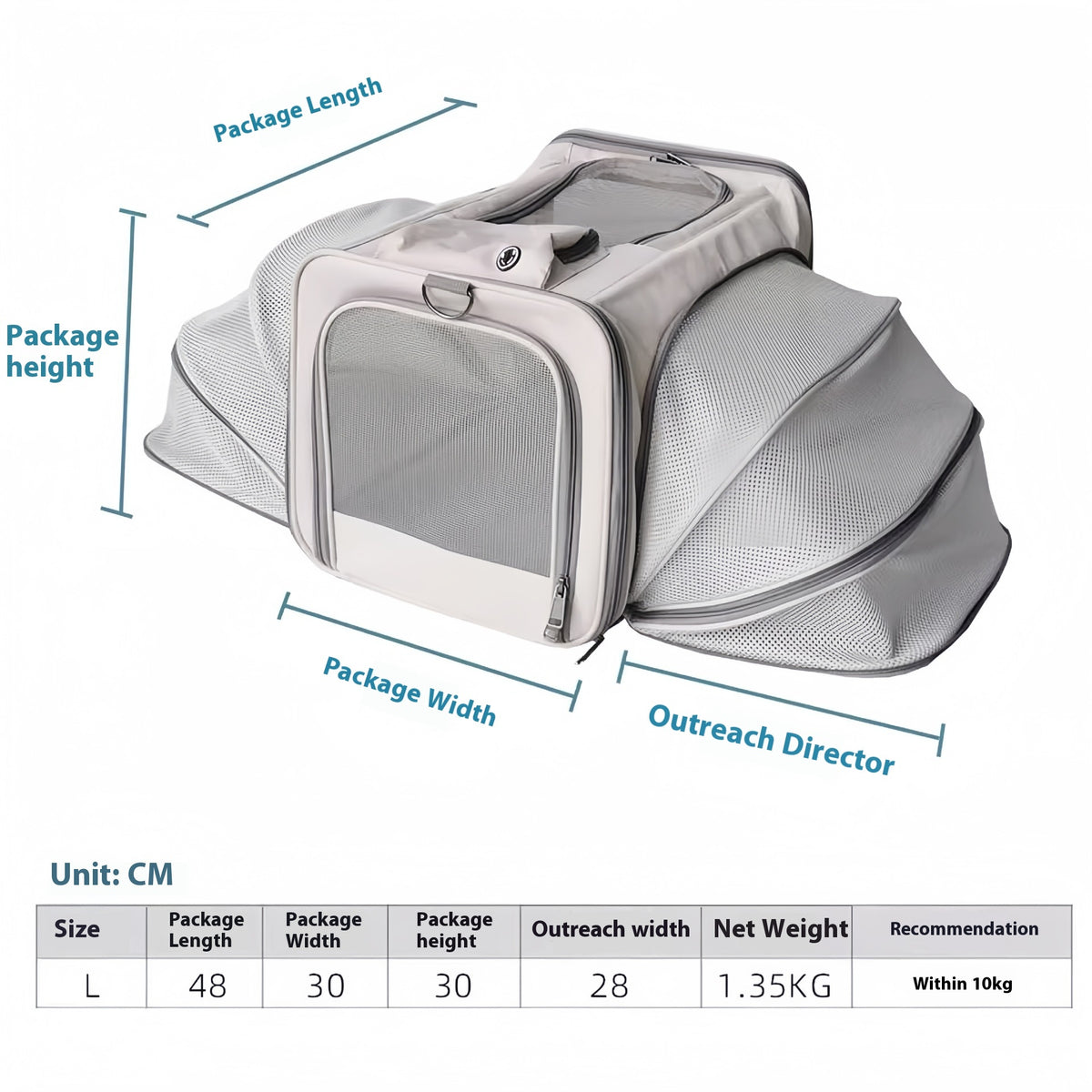 Outdoor Portable Breathable Large Capacity Portable Pet Bag