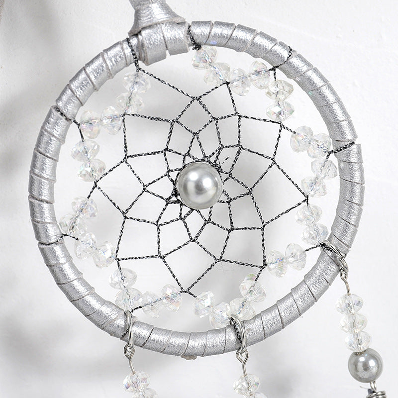 Car rearview mirror pendant feather dream catcher wind chime interior crafts