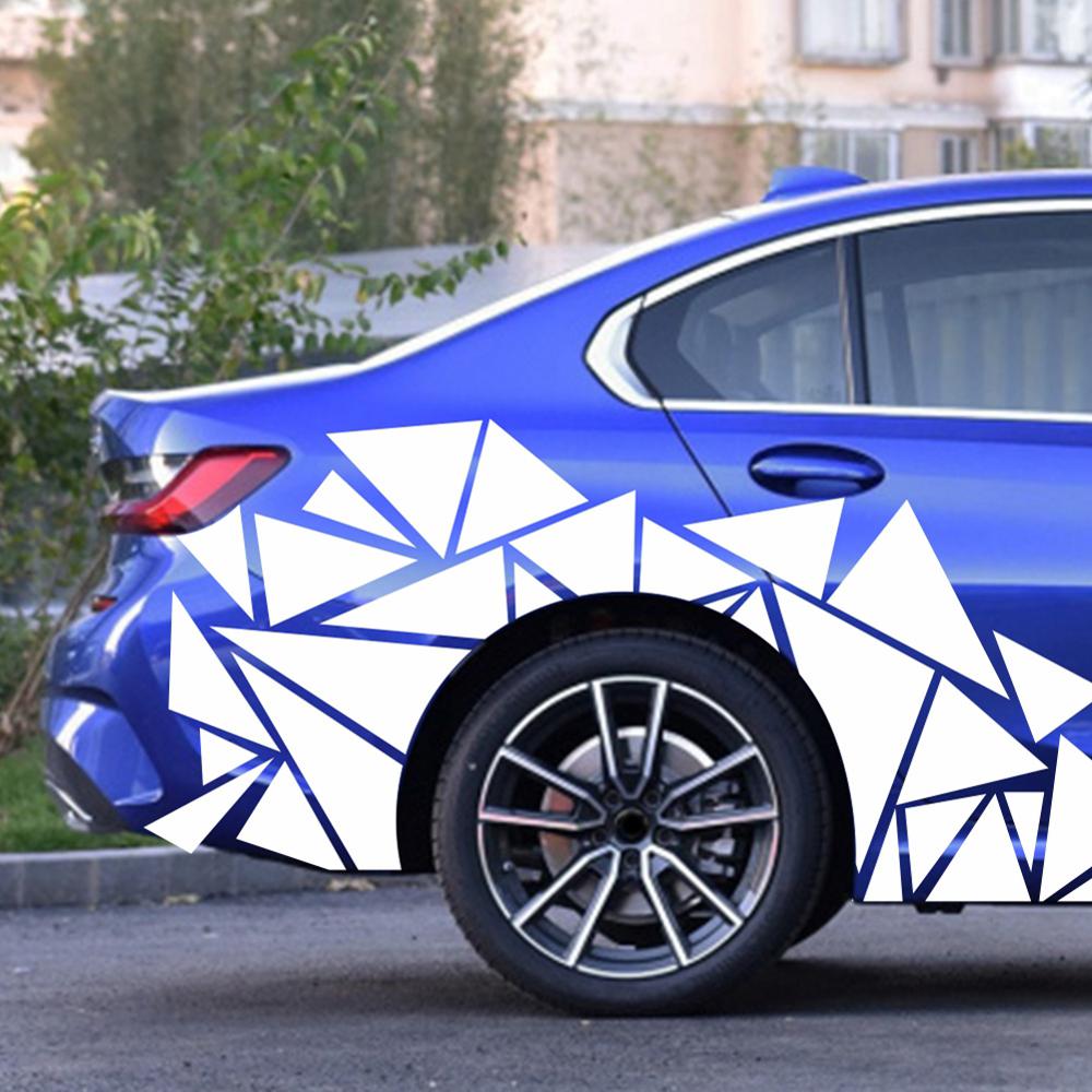 Car Stickers Matte Black Triangles Car Side Sticker Camouflage Car-styling Vinyl Decal Decor for Car Decoration
