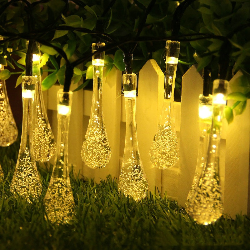 Led Water Drop Lighting Chain Usb Outdoor Decorative Lamp