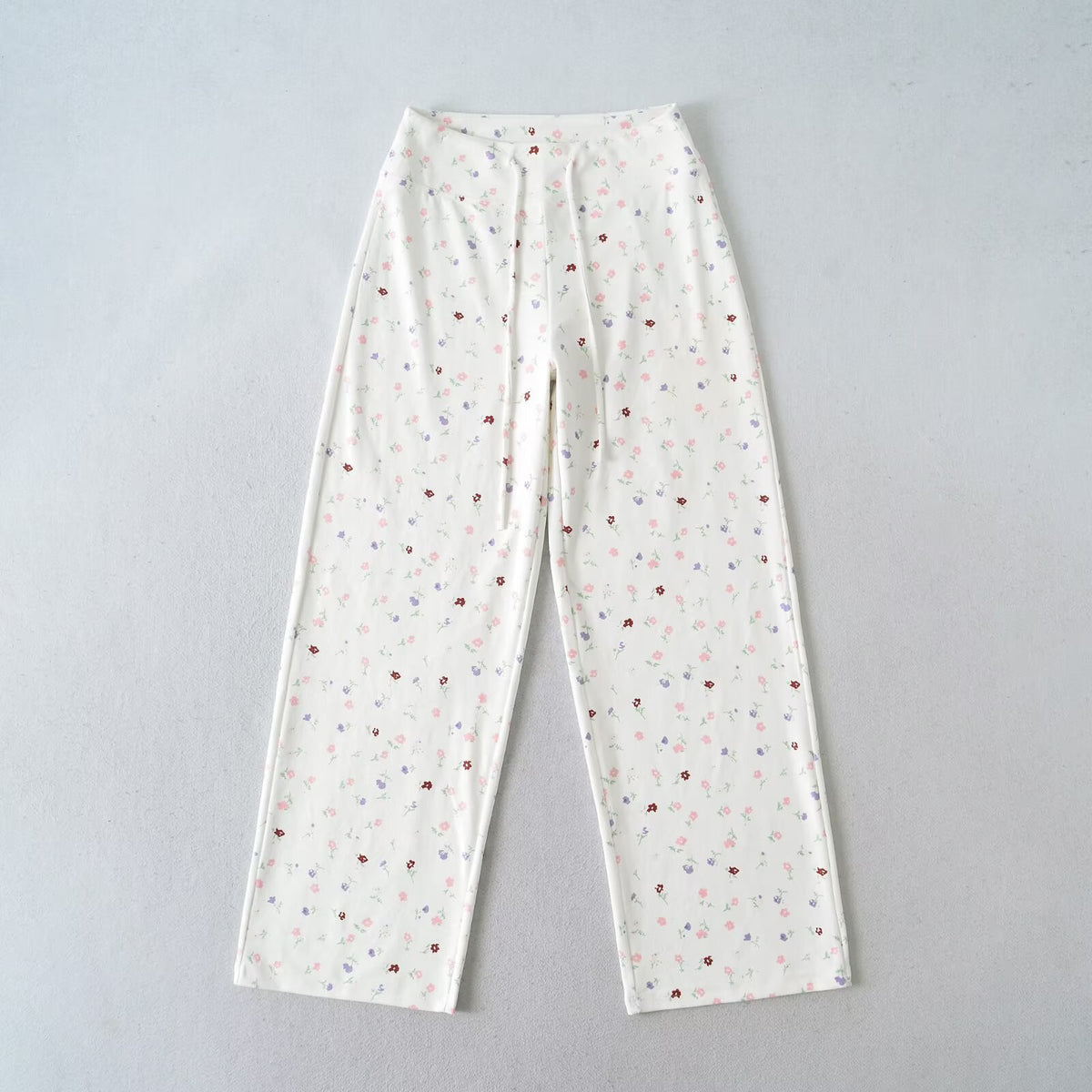 Arrival Floral Velvet Relaxed Cami Shirt And Floor-Length Pants Set