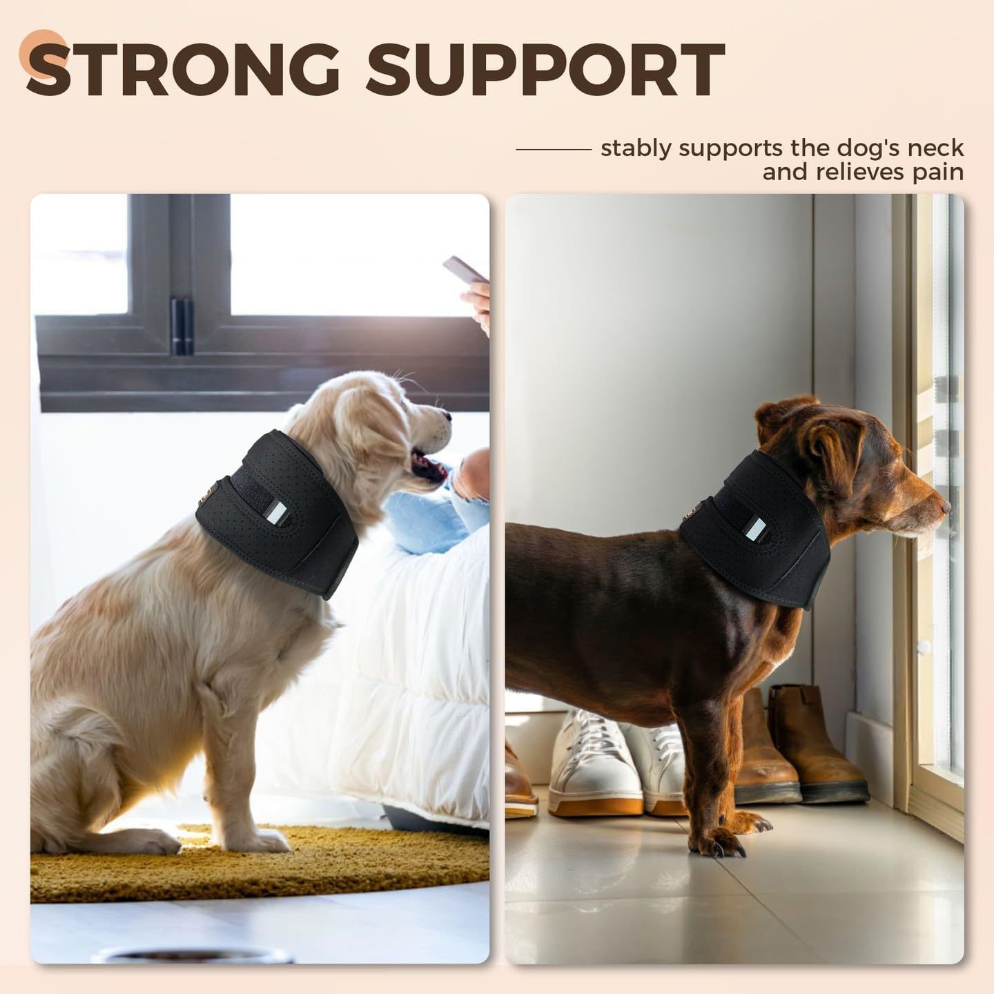 Dog Neck Brace Supports Cervical Vertebral Sprains Instability, Neck Brace For Dog Cervical Collar,Helps Puppy Recover