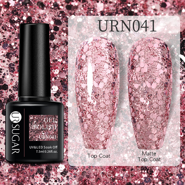 طلاء أظافر جل لامع بألوان الأسود والأبيض والأحمر، مطفي