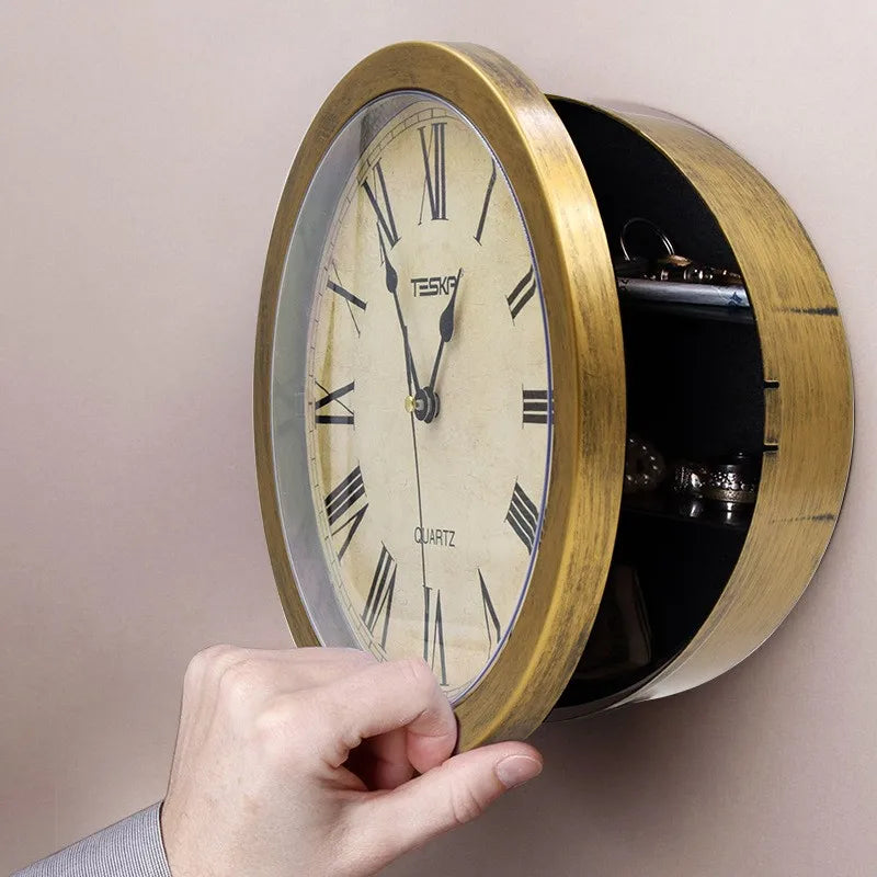 Custom European-Style Retro Table Clock Automatic Flip Mechanism Calendar Features ABS Material Triangle Shape Wall Decor Living