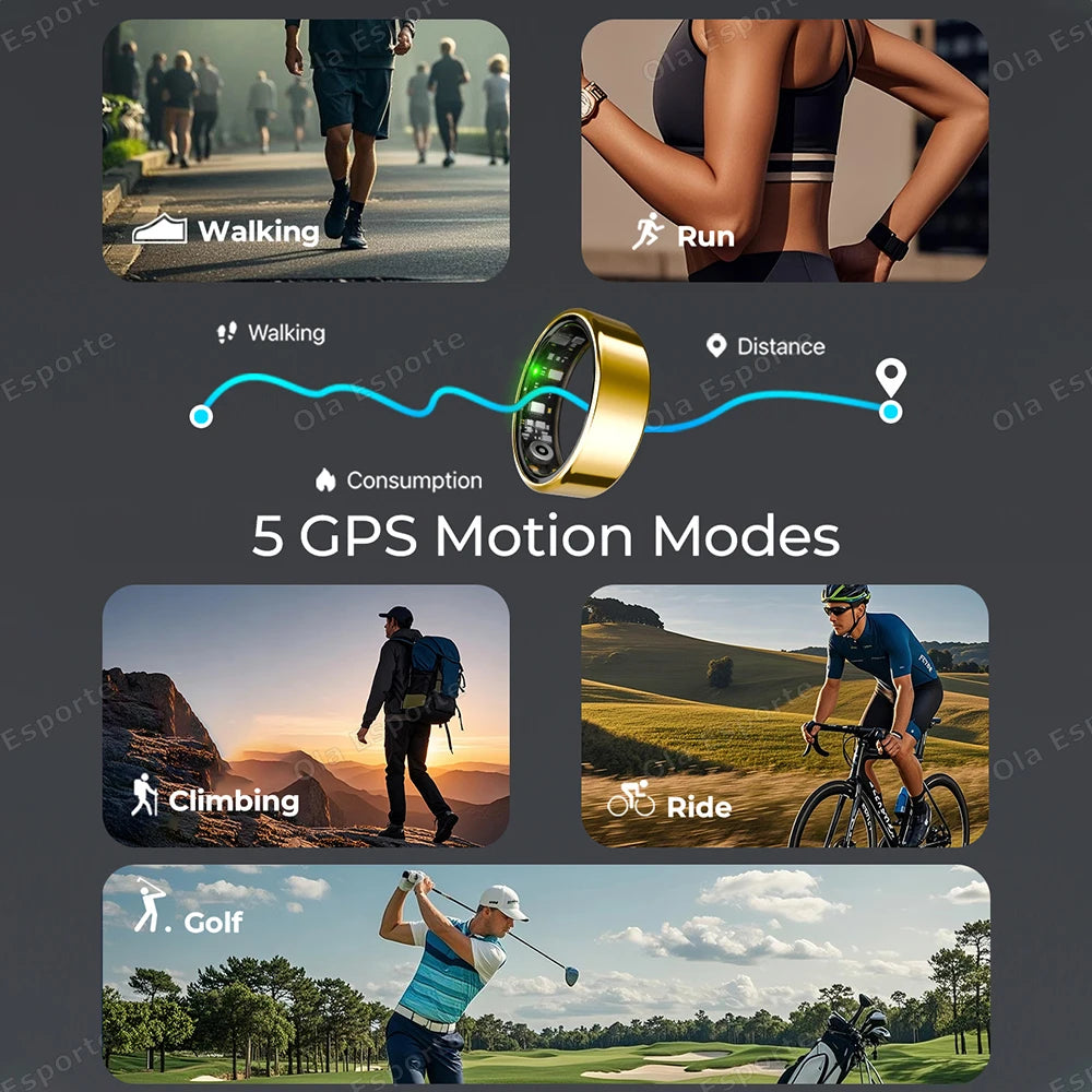 नया R09 स्मार्ट रिंग, पुरुषों और महिलाओं के लिए, चार्जिंग केस के साथ, हृदय गति, रक्त ऑक्सीजन और त्वचा के तापमान की निगरानी करता है, 5ATM वाटरप्रूफ है और Android और iOS के लिए उपयुक्त है।