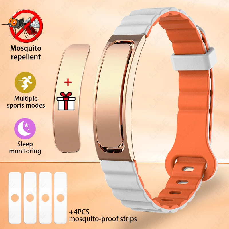 स्मार्ट वॉच मच्छर-रोधी स्मार्ट ब्रेसलेट स्मार्टवॉच पुरुषों और महिलाओं के लिए एंड्रॉइड आईओएस स्पोर्ट्स स्मार्ट बैंड फिटनेस आउटडोर मल्टीस्पोर्ट