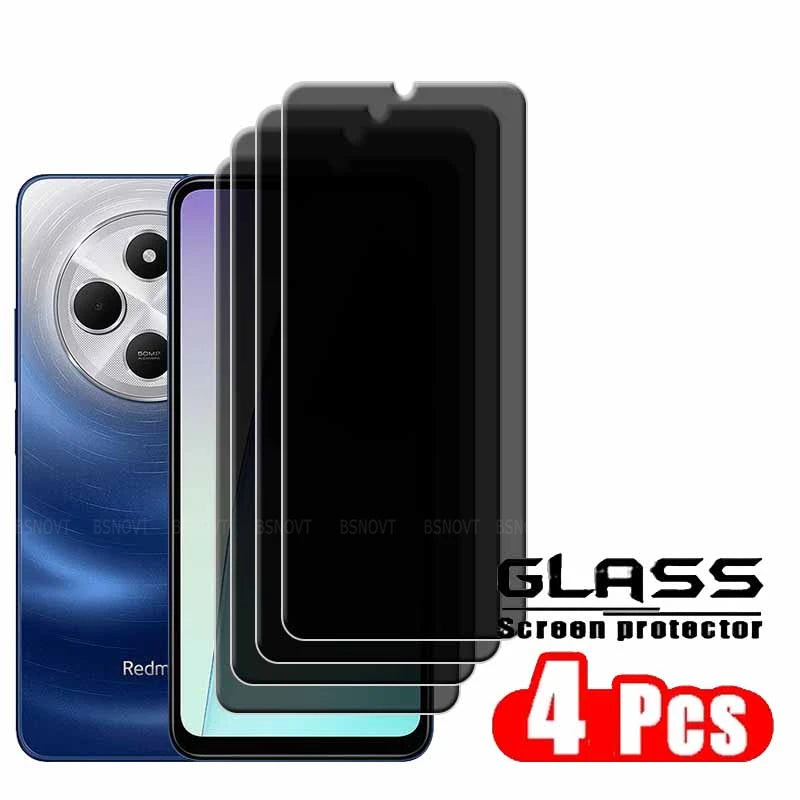 4/3/2/1Pcs For Redmi 14C Glass Xiaomi Redmi 14C Tempered Glass 9H HD Protective Privacy Anti-Spy Glue Screen Protector Redmi 14C