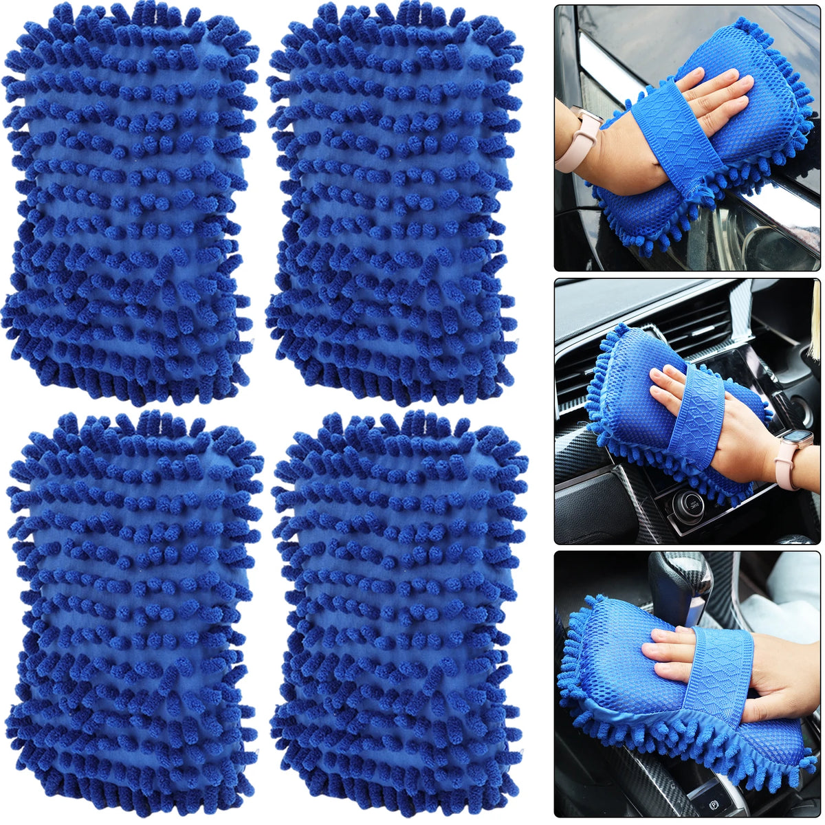 Auto Gloves Car Washing Accessories  Car Cleaning Brush Cleaner Tools Microfiber Cars Washer Sponge Cleaning Washing Towel