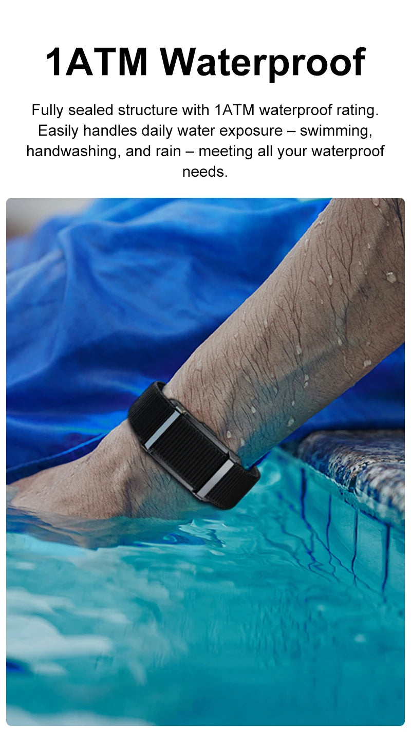 Smart Bracelet Sports Fitness Tracker Health Monitoring Step Count Heart Rate Sleep Tracking 1ATM Waterproof Smart Wristband