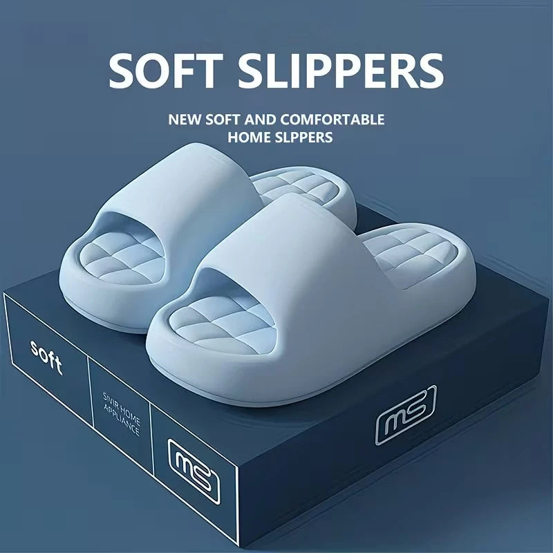 Women Summer Slippers Bathroom Shower Shoes Thick Soft Sole Non Slip House Slippers Men Fashion Lightweight Beach Sandals