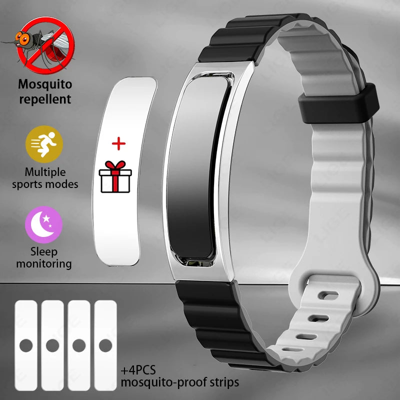 स्मार्ट वॉच मच्छर-रोधी स्मार्ट ब्रेसलेट स्मार्टवॉच पुरुषों और महिलाओं के लिए एंड्रॉइड आईओएस स्पोर्ट्स स्मार्ट बैंड फिटनेस आउटडोर मल्टीस्पोर्ट