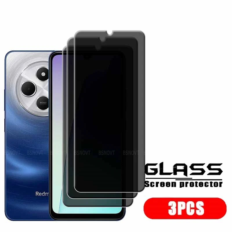 4/3/2/1Pcs For Redmi 14C Glass Xiaomi Redmi 14C Tempered Glass 9H HD Protective Privacy Anti-Spy Glue Screen Protector Redmi 14C