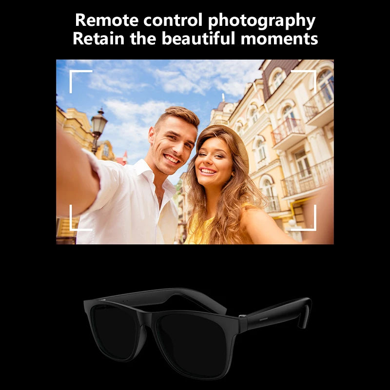 Lenovo Smart Glasses Remote Control Touch Photo Camera Recording Translator Voice Assistant Adults Wireless Bluetooth Glasses