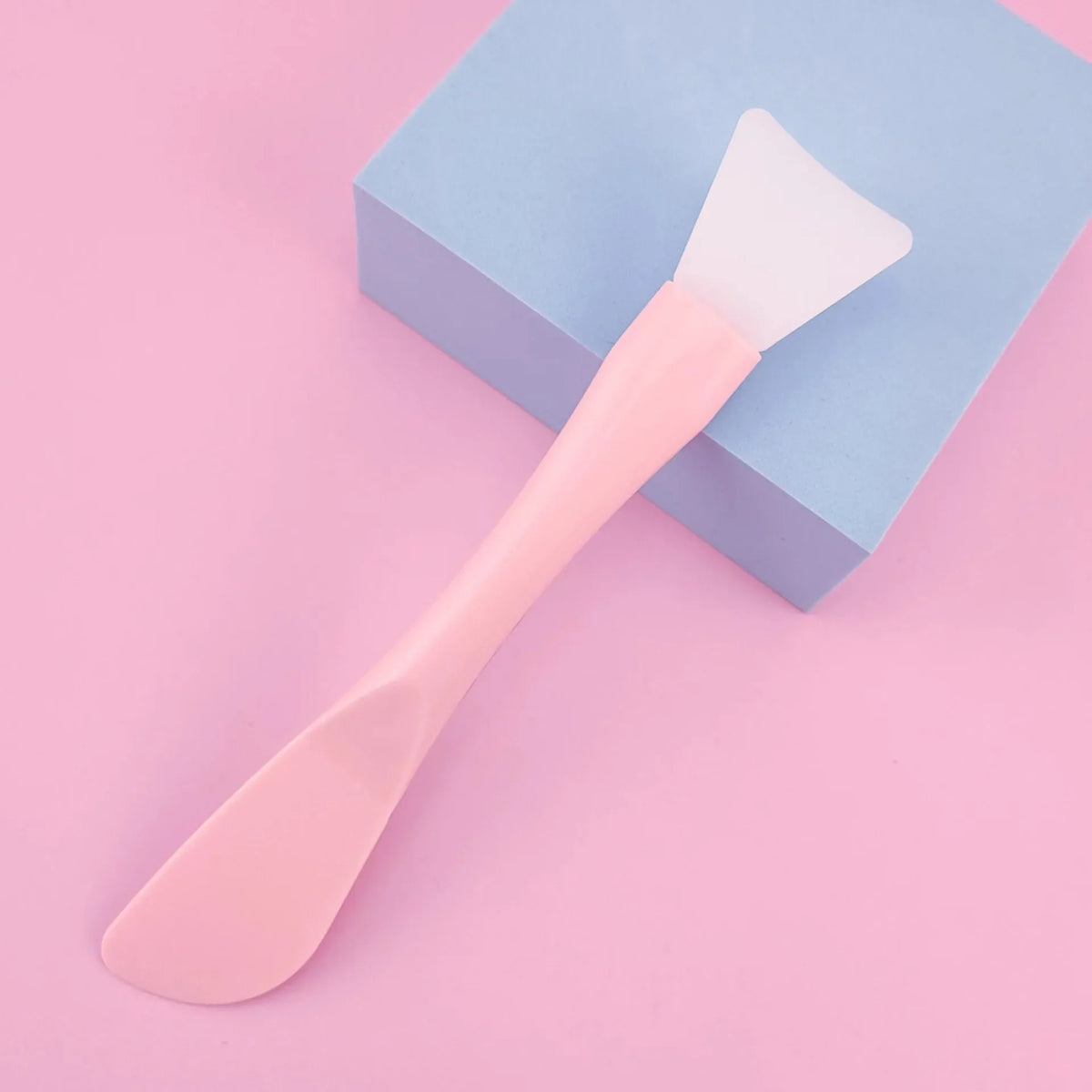 Silicone Facial Mask Brush Soft Head with Scraper Integrated Dual-use Mud Film Brush DIY Film Adjusting Beauty Tool  wholesale