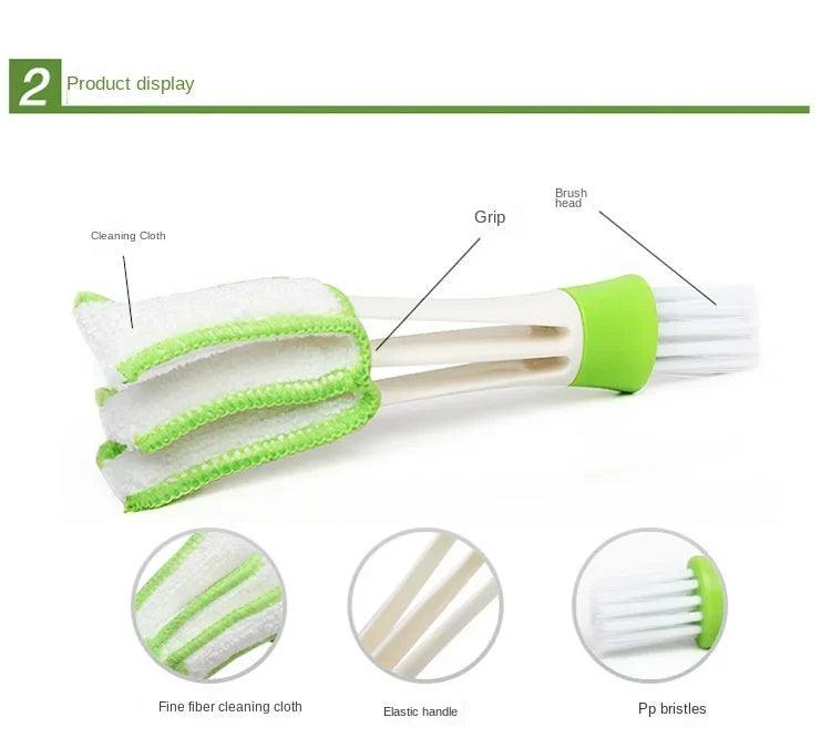 Car Air Conditioner Vent Brush Microfibre Car Grille Cleaner Auto Detailing Blinds Duster Car Cleaning Brush Interior Accessori