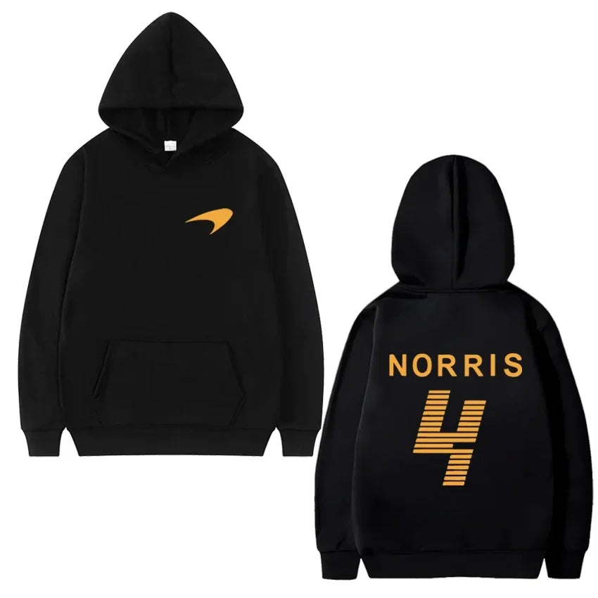 Hot sale Lando Norris Racing Driver Double Sided Print Sweatshirt Men Women Oversized Hoodie Unisex Fleece Long sleeve pullovers