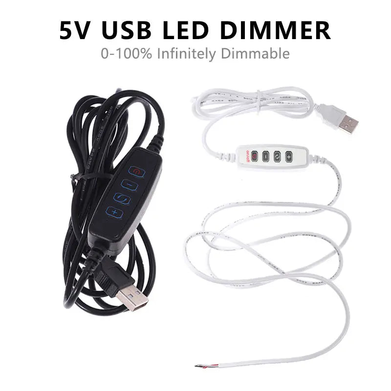 0.5-5 मीटर यूएसबी 5V एलईडी डुअल कलर स्ट्रिप लाइट किट, 120 एलईडी/मीटर, 3000K, 4000K, 6000K सीसीटी फ्लेक्सिबल टेप बार लैंप, 4-की 2 मीटर डिमर कंट्रोलर के साथ।