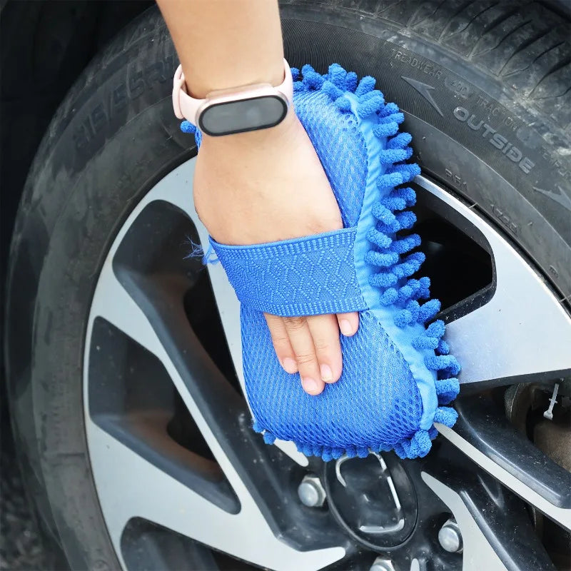 Auto Gloves Car Washing Accessories  Car Cleaning Brush Cleaner Tools Microfiber Cars Washer Sponge Cleaning Washing Towel