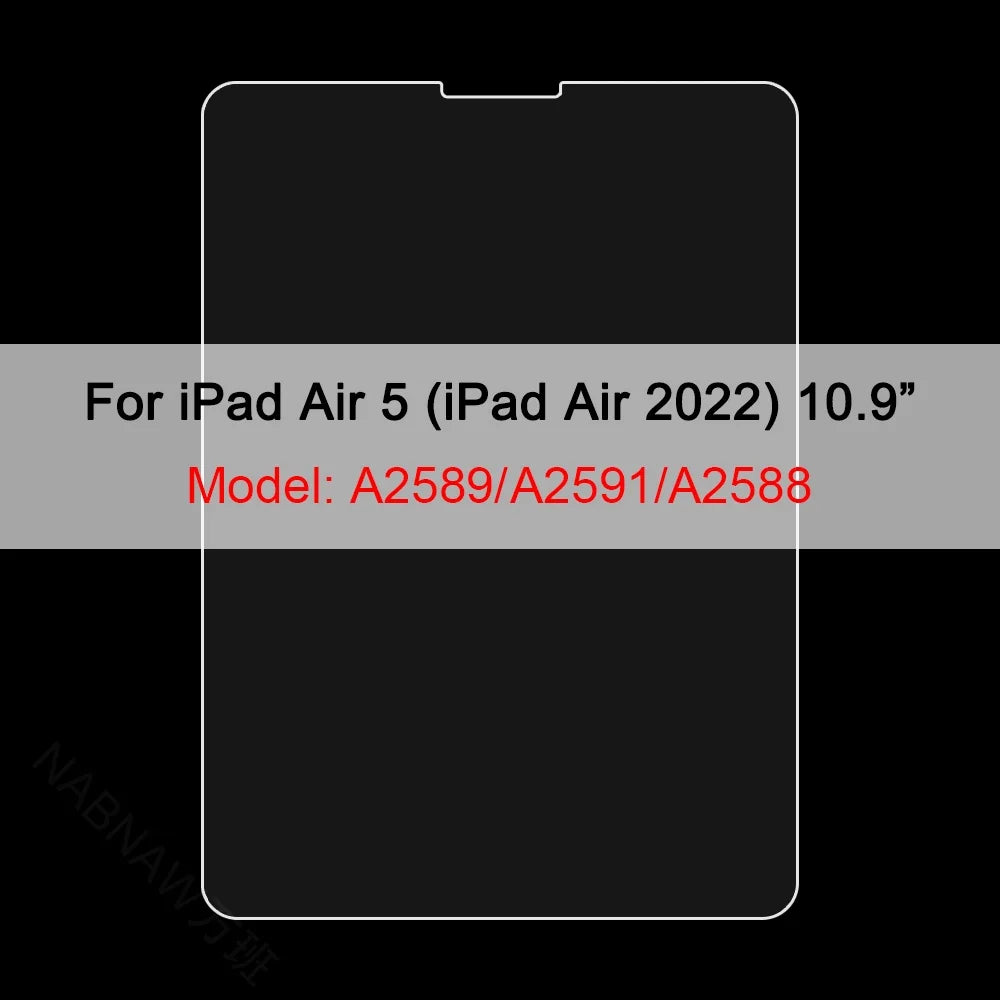 Tempered Glass For iPad 10 9 8 7 Air 5 4 3 Pro 11 12.9 2020 2022 Screen Protector iPad 10.2 9th 8th 7th Mini 6 Tablet Glass Film