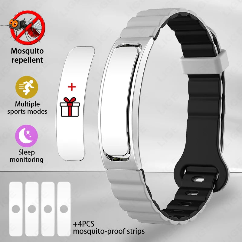 स्मार्ट वॉच मच्छर-रोधी स्मार्ट ब्रेसलेट स्मार्टवॉच पुरुषों और महिलाओं के लिए एंड्रॉइड आईओएस स्पोर्ट्स स्मार्ट बैंड फिटनेस आउटडोर मल्टीस्पोर्ट
