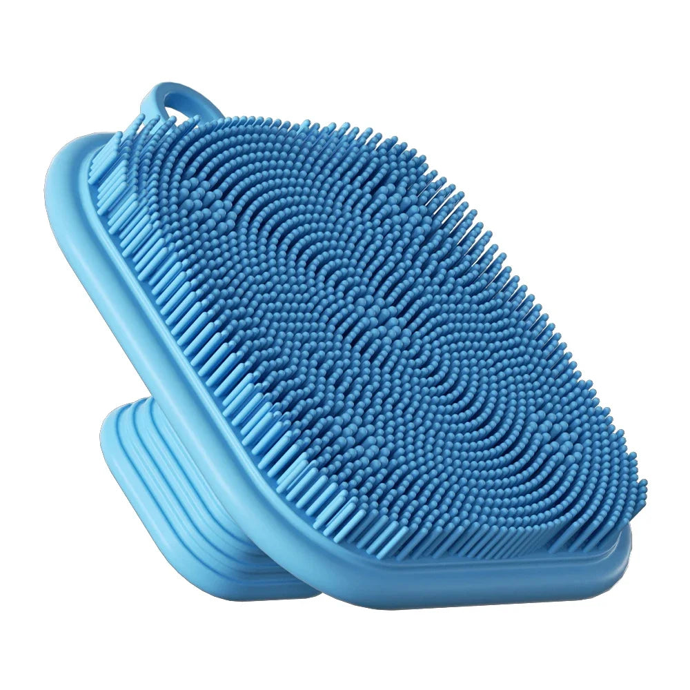 2-in-1 Men's Silicone Brush - Square Face & Beard Exfoliator, Travel-Size Deep Cleanser for Grooming Essentials