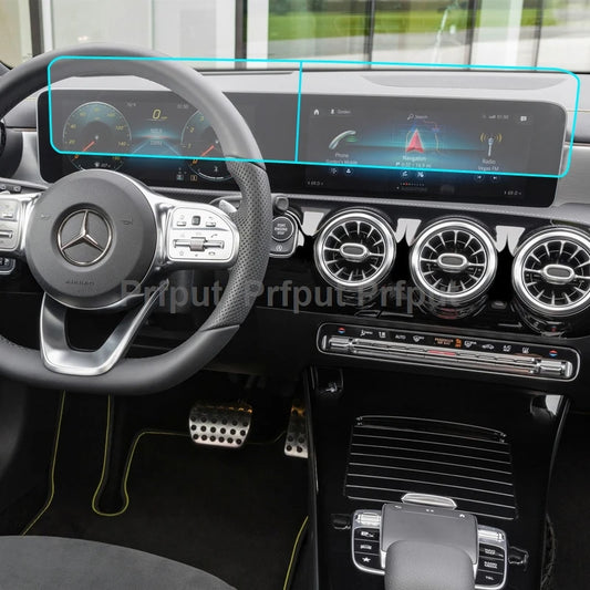 Tempered glass For Benz W177 V177 W247 C118 W118 H247 X247 A B CLA GLA GLB Class 2019-2022 Car GPS navigation protective film